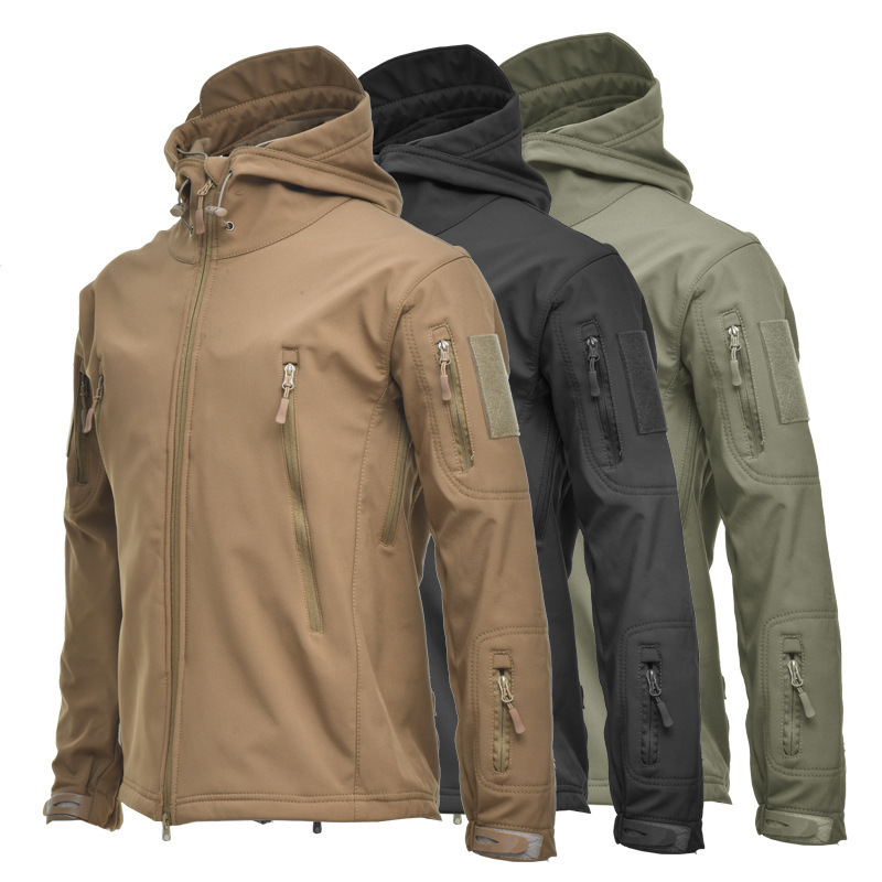 Top Winter Big Size Men Camouflage Jacket Men Waterproof Warm Windbreaker US Cheap Clothing Shark SoftShell New Tactical Jacket