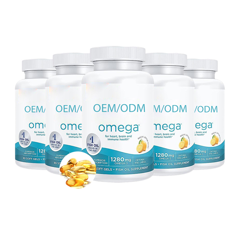 Supply OEM Private Label omega-3 fish oil with plant base gelatin 18/12 1000mg