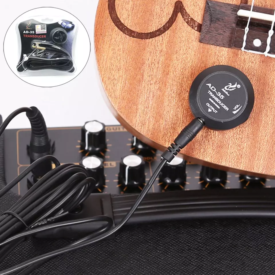 Hot Sales OEM AD-35 Piezo Guitar Pickup Musical Instrument Accessories Multi-function Pickups for acoustic guitar ukulele