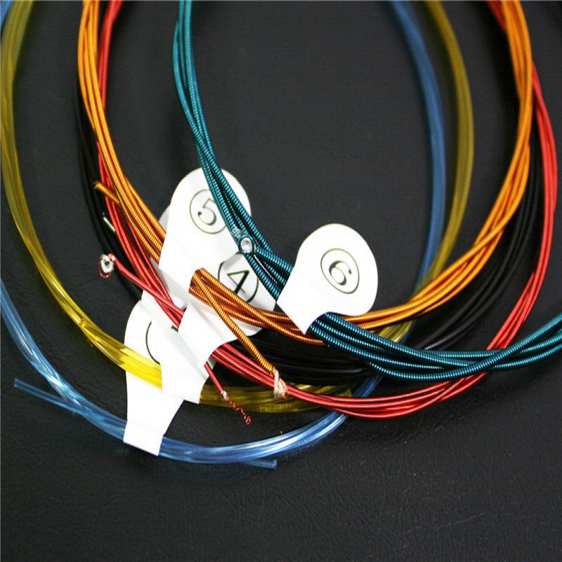 DPA-028C Coated Colorful Clear and Copper Coated Nylon Classical Acoustic Guitar Strings