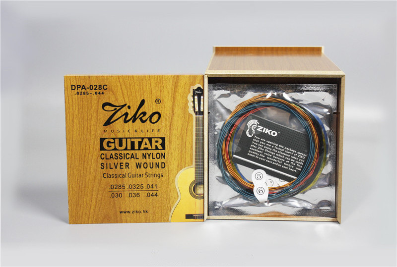 DPA-028C Coated Colorful Clear and Copper Coated Nylon Classical Acoustic Guitar Strings