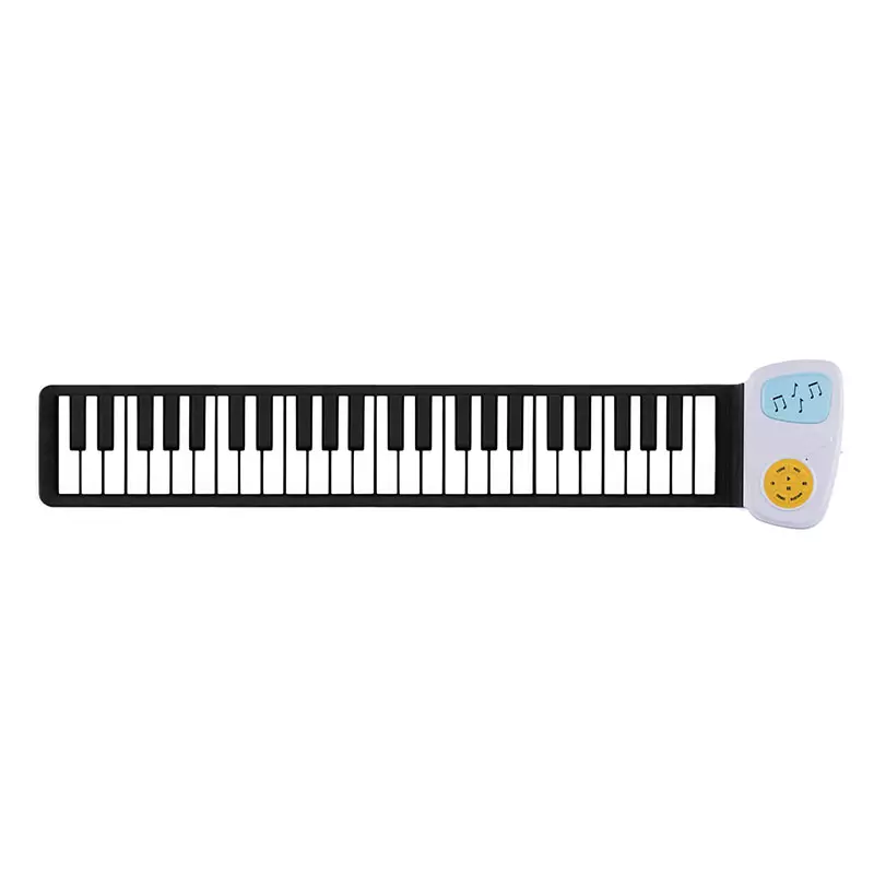 Mini  Electric Piano Keyboard Portable 49 keys Roll-Up Piano with 3.5mm Output Jack  for Children