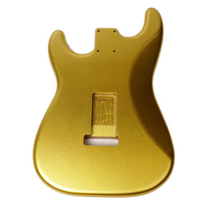 Cool Golden Guitar Body  Wholesale Solid Body Guitar Nitro Alder Unfinished Bass Carved Blank Body Guitar