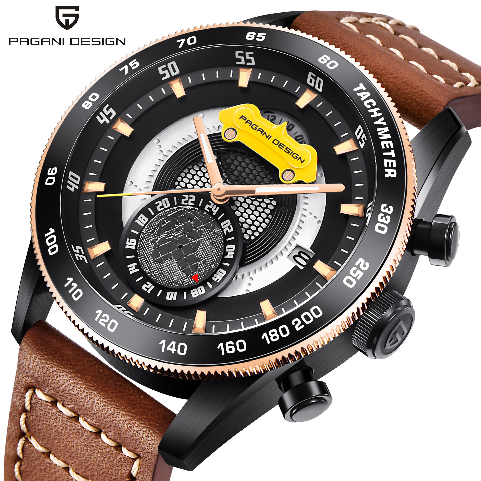 Explosive Design 2022 PAGANI Stainless Steel Chronograph Leather Quartz Watches for Men Drop-shipping