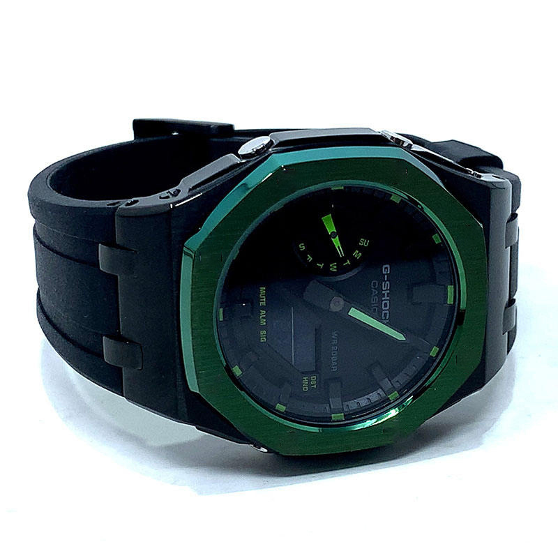 GShock GA2100/2110 Metal Watch Two-tone Green Hulk Case Bezel Strap for casio g shock GA2100