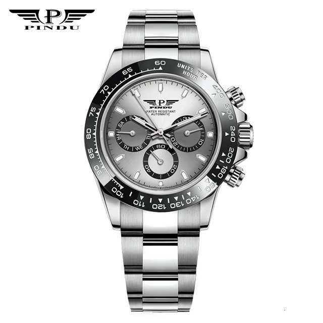 Pindu cosmograph New Fashion Watch 316L Stainless Steel Automatic Mechanical Watch for men