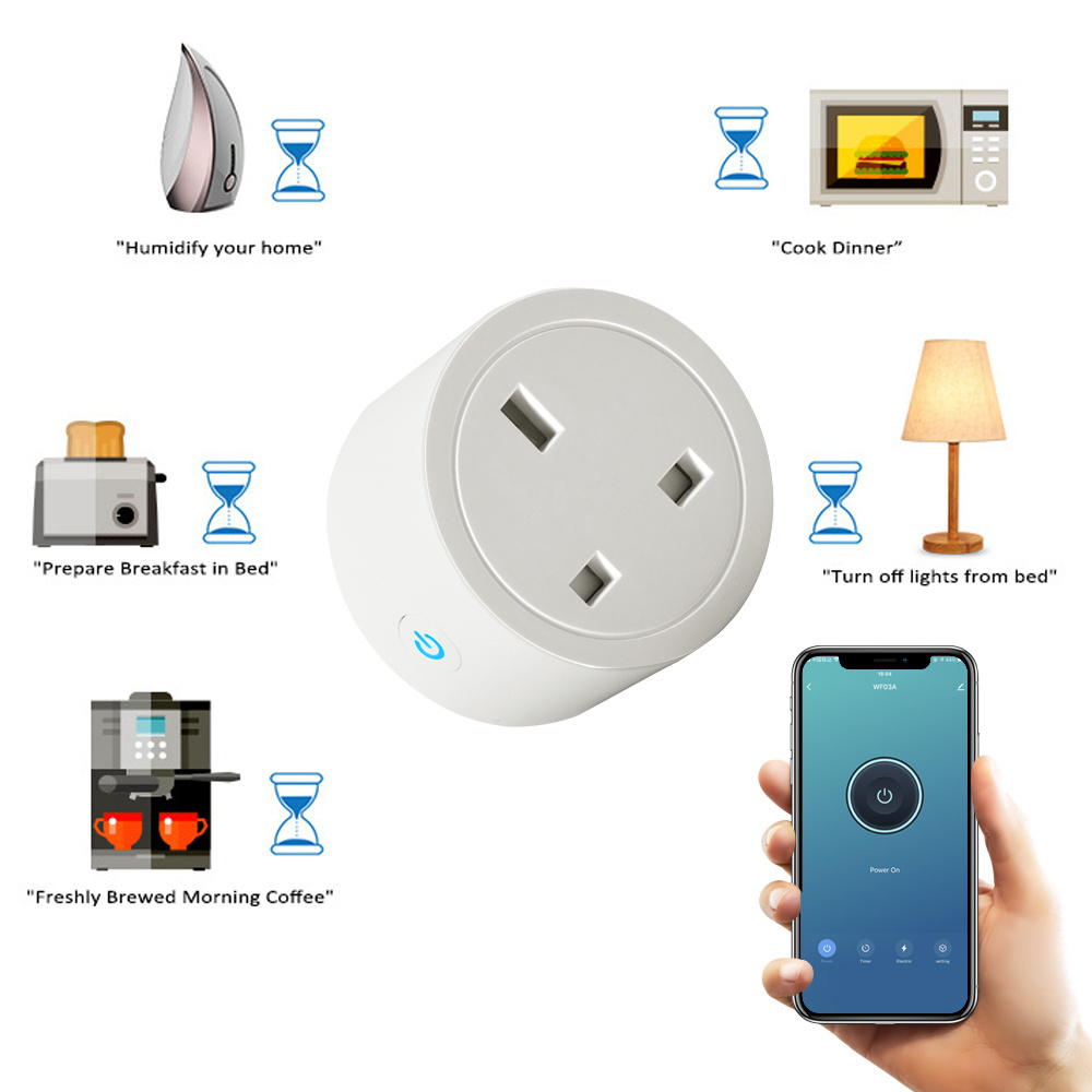 Summer Hot-sell 240V UK Smart WiFi Socket WiFi Smart Switch Plug