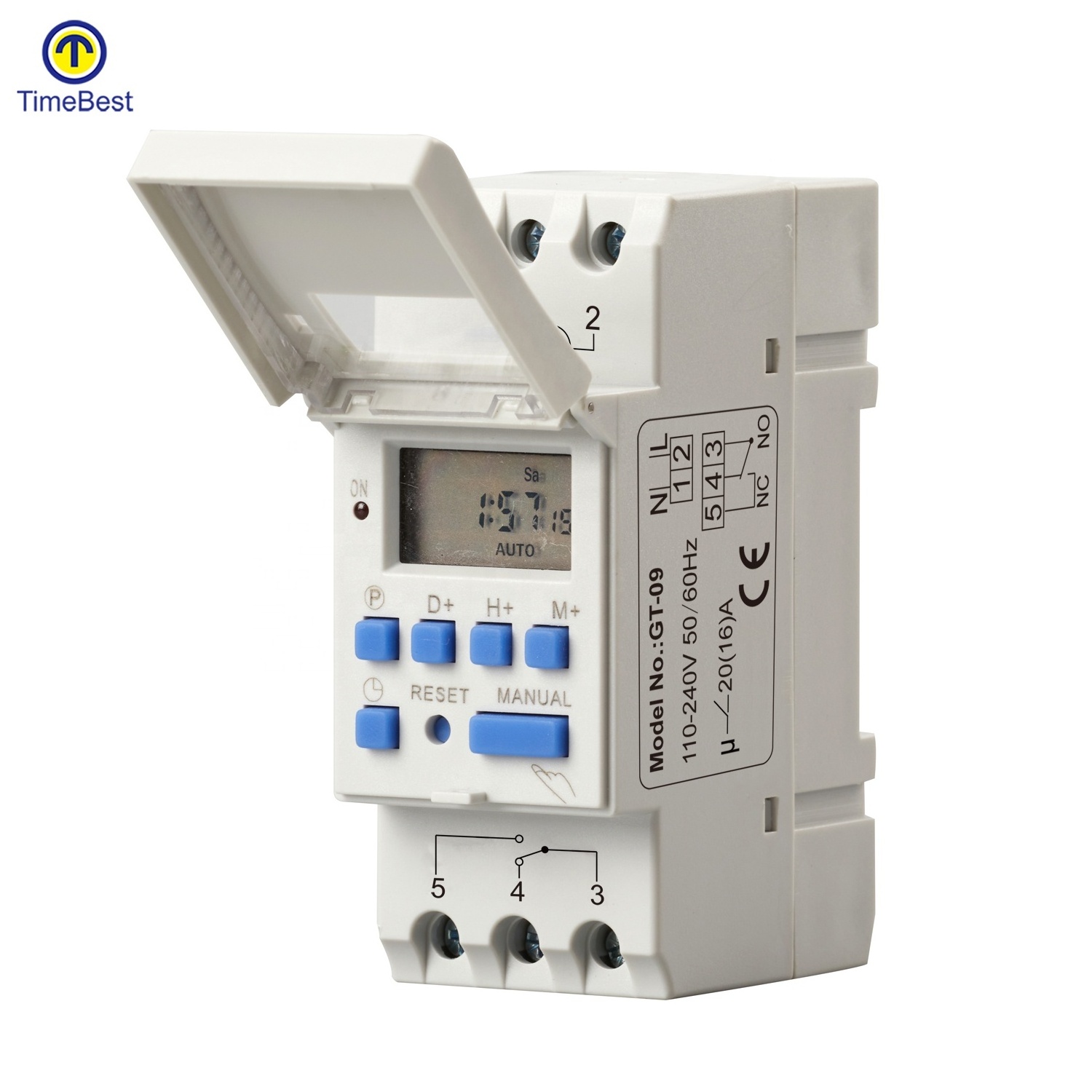 Wall Mounted Power Outlet Socket Digital Timer Switch 220V ...