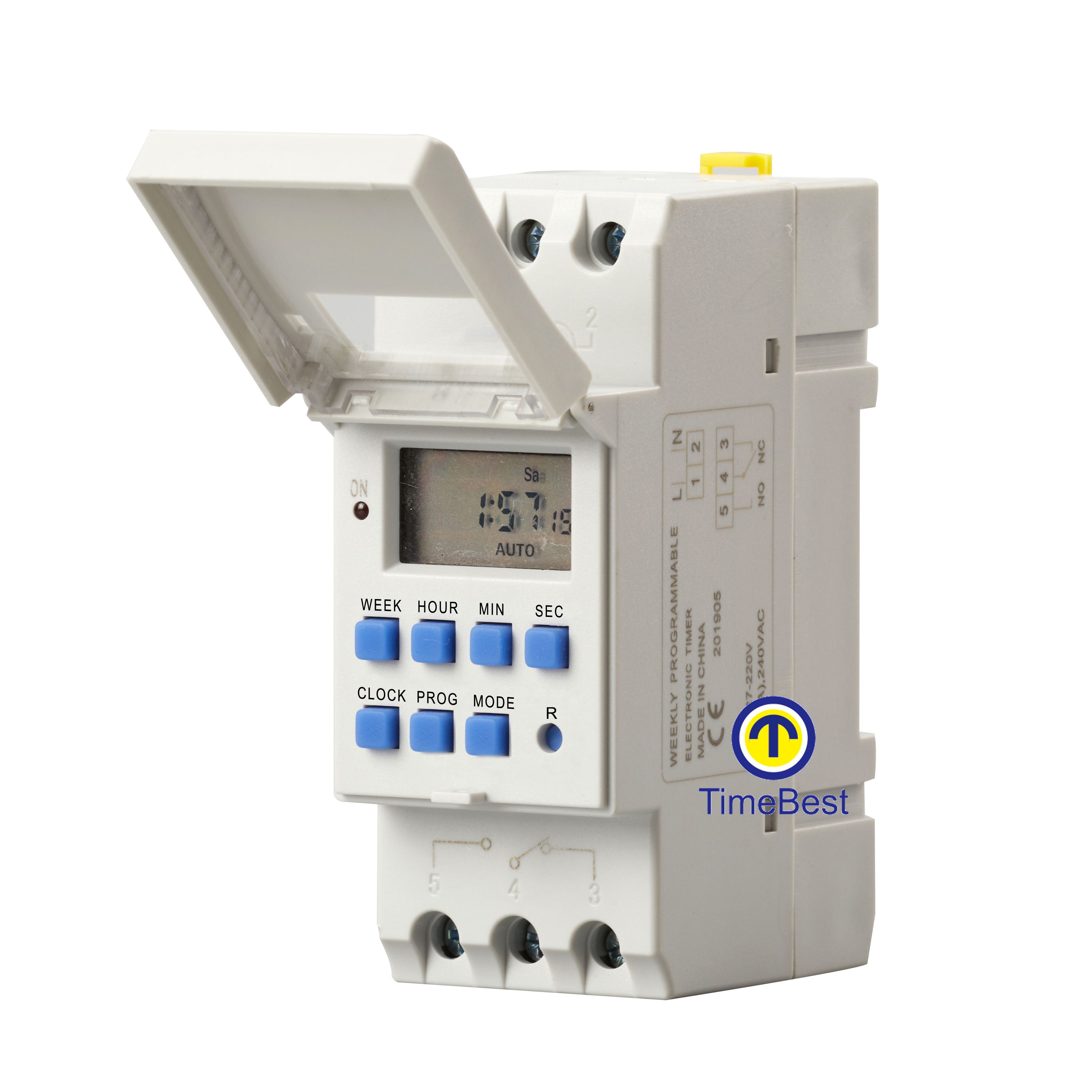 Wholesale Din Rail Battery Digital Timer Switch 7 Days