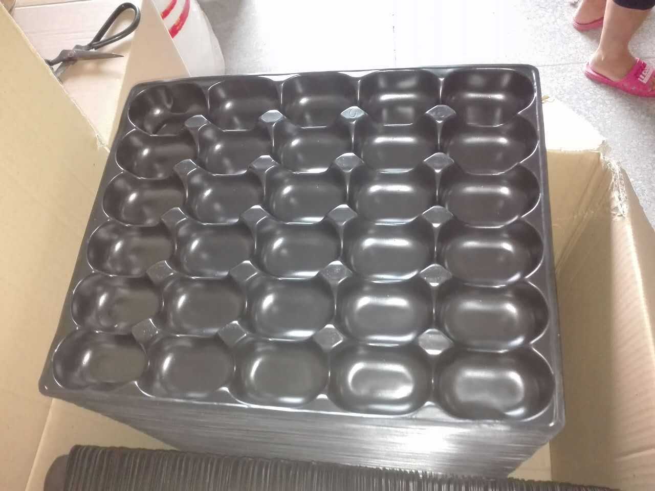 Customized 1 Dozen and 2.5 Dozen plastic oyster trays for seafood storage and transport