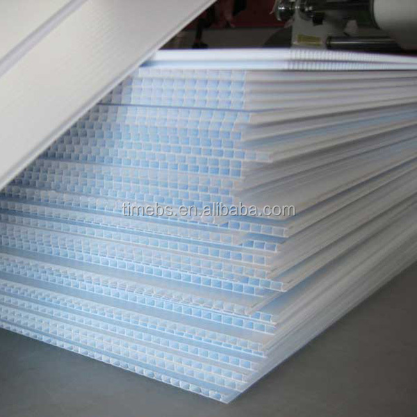 4mm Blue corrugated plastic board 4x8/plastic hollow sheet/coroplast sheet