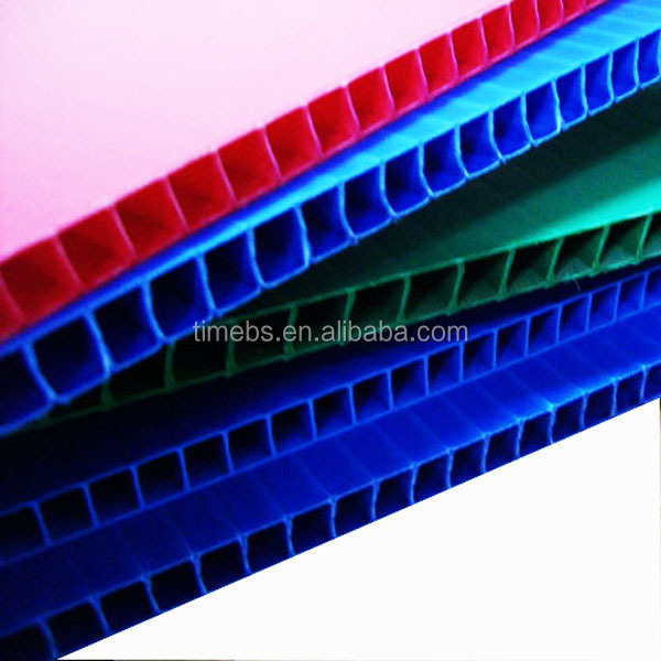 4mm Blue corrugated plastic board 4x8/plastic hollow sheet/coroplast sheet