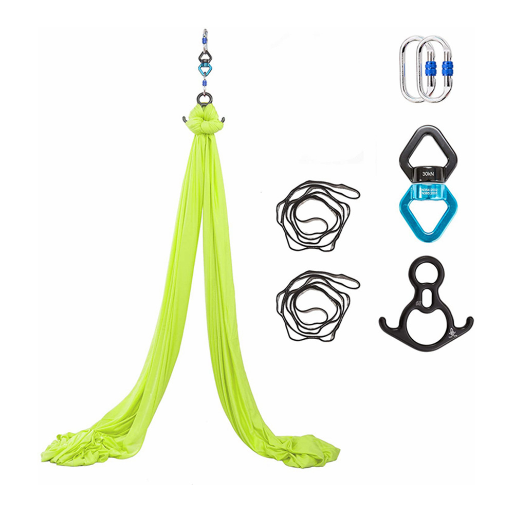 High Quality Elastic Silk Fabric Aerial Flying Yoga Swing Hammock for Air Yoga Inversion Exercises