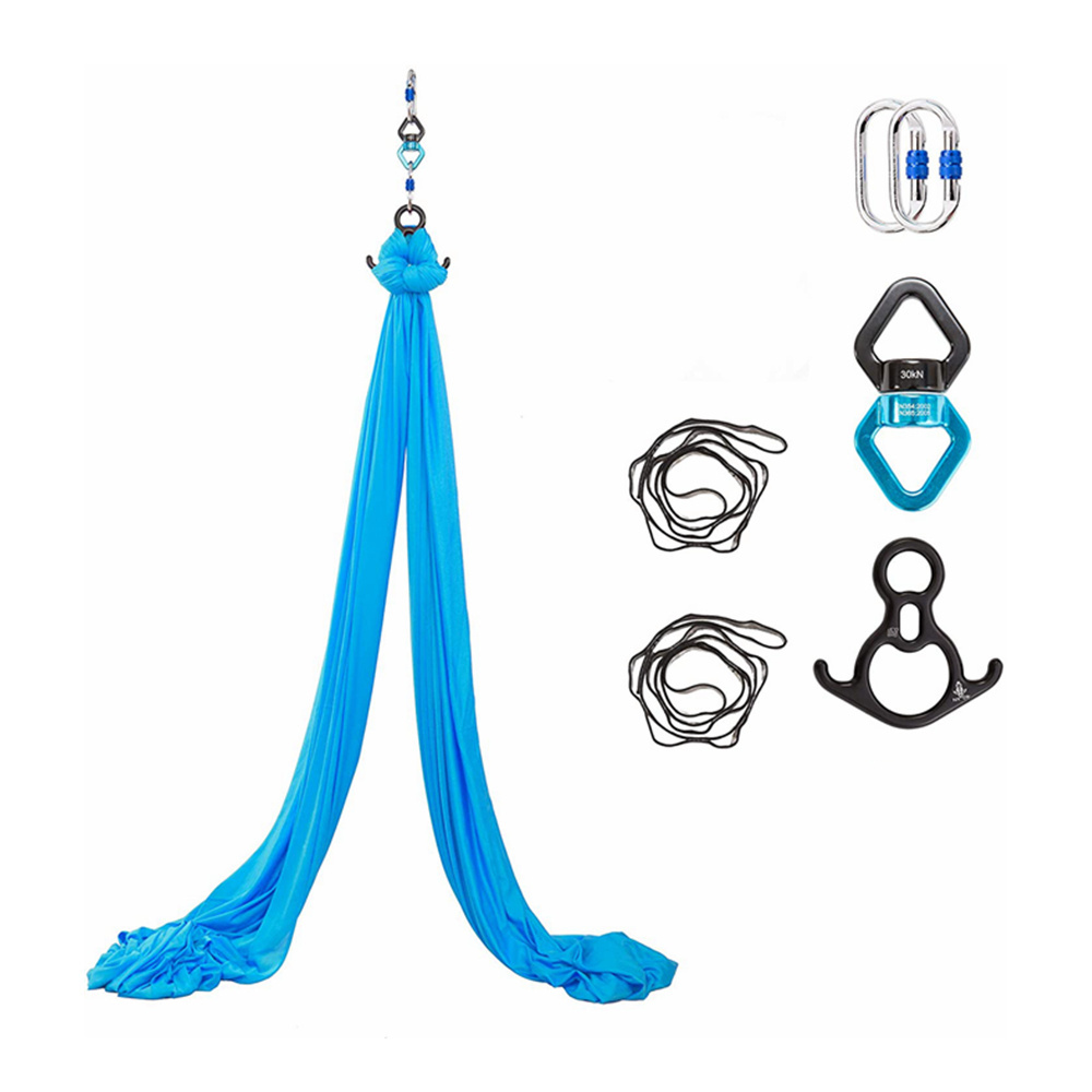 High Quality Elastic Silk Fabric Aerial Flying Yoga Swing Hammock for Air Yoga Inversion Exercises