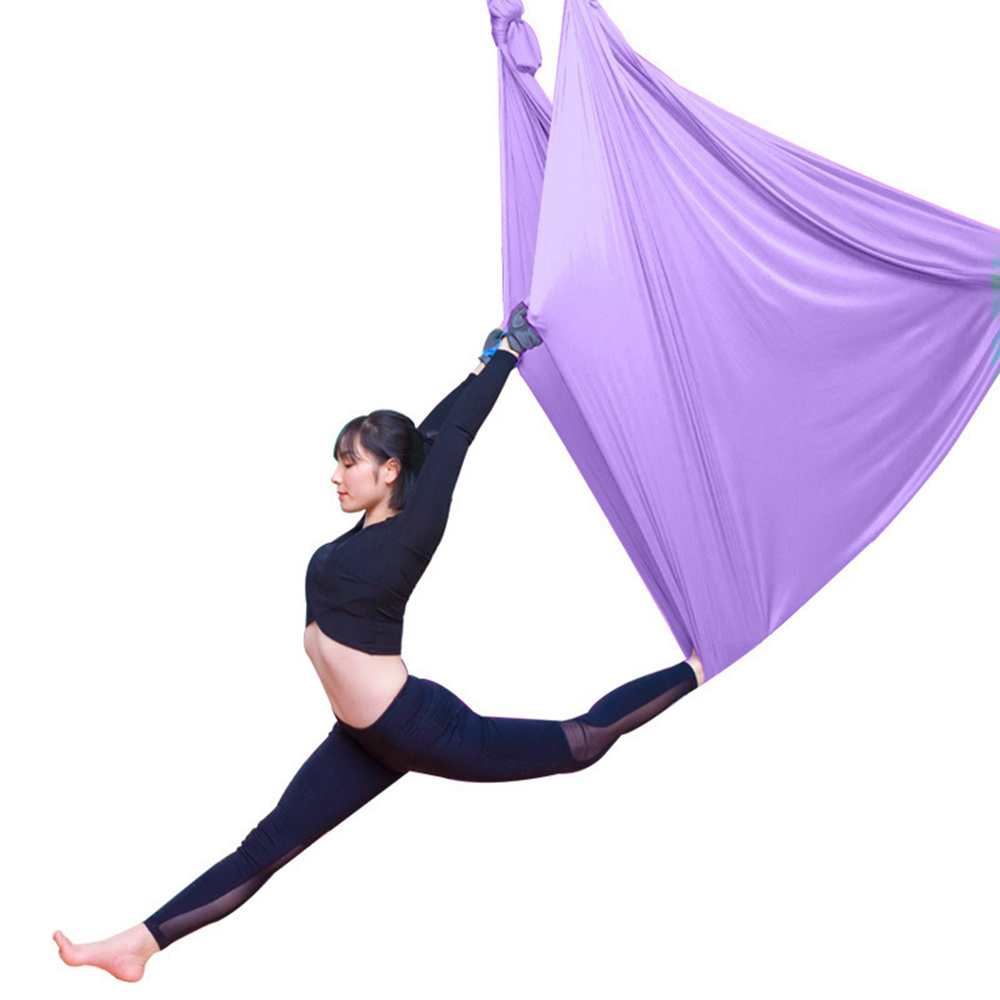 500*280 cm durable nylon fabric hanging sling aerial swing anti gravity flying pilates sport yoga strap hammock set air trapeze