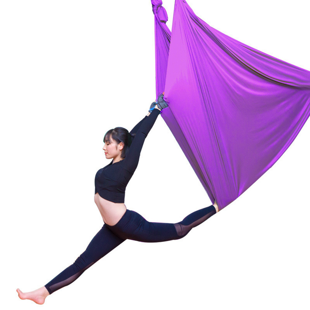 500*280 cm durable nylon fabric hanging sling aerial swing anti gravity flying pilates sport yoga strap hammock set air trapeze