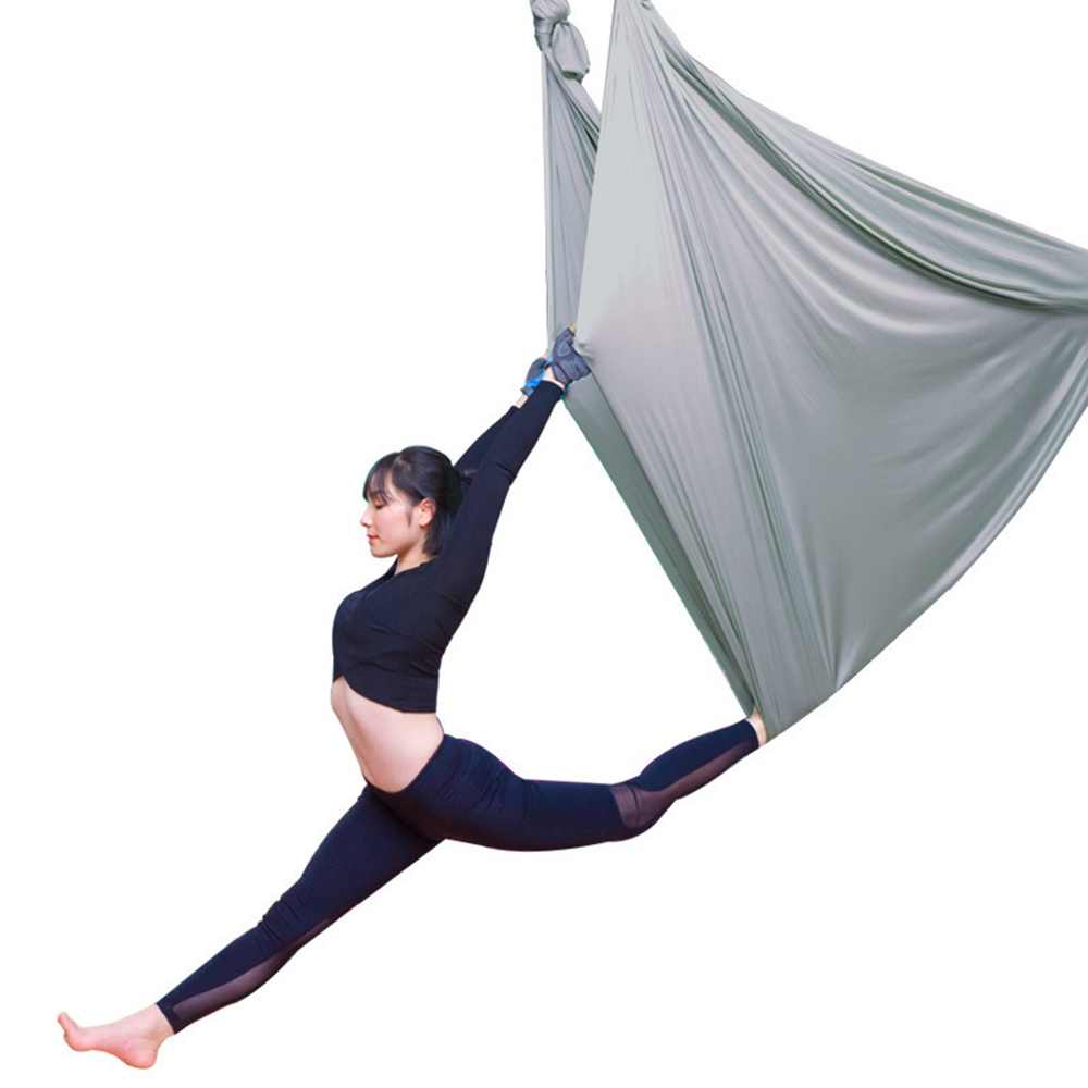 Factory Colorful aerial yoga hammock gradient aerial yoga silk and ombre aerial yoga swing/sling/trapeze yoga silk cloth