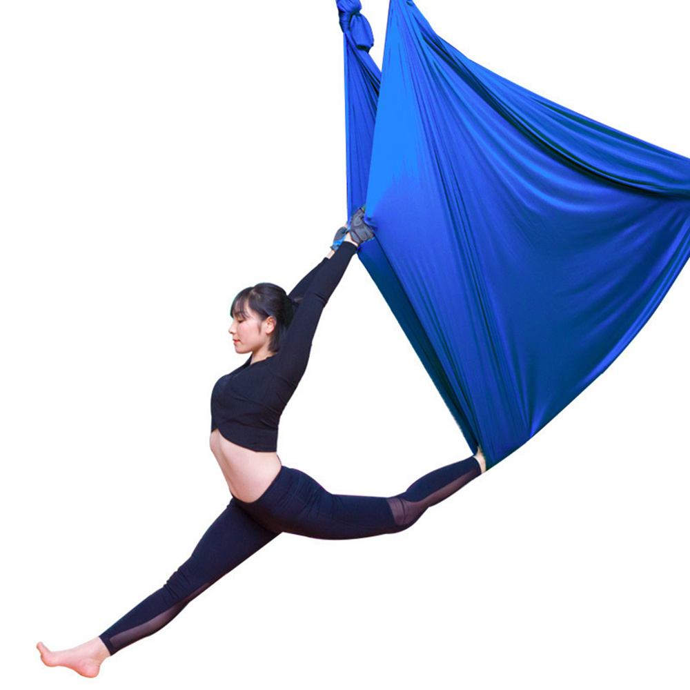 Factory Colorful aerial yoga hammock gradient aerial yoga silk and ombre aerial yoga swing/sling/trapeze yoga silk cloth