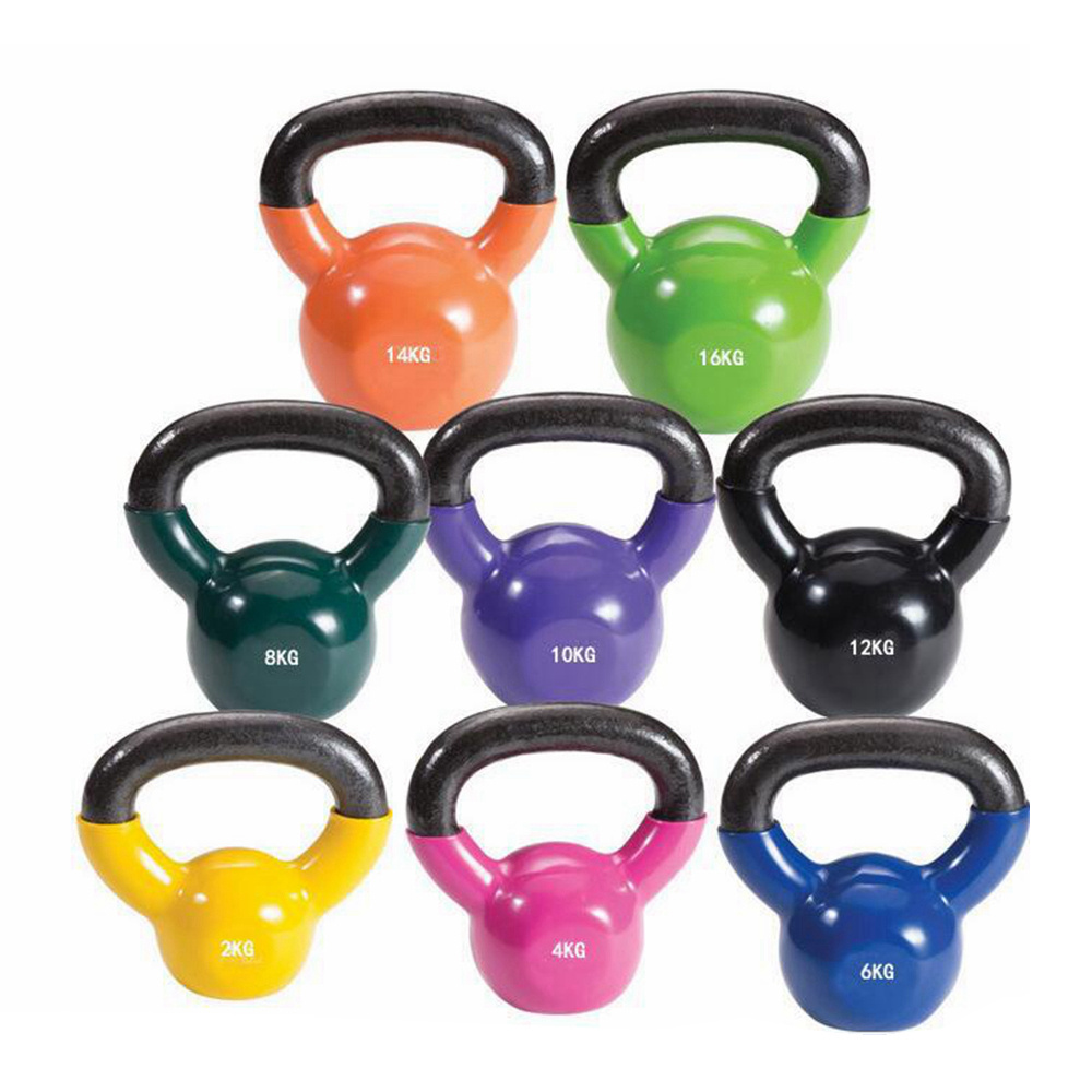 Fitness Body Building Weight Kettlebell Competition Vinyl 2/4/6/8/10/12/14/16/18/20/24/28/32kgs Weight Lfiting Kettlebell