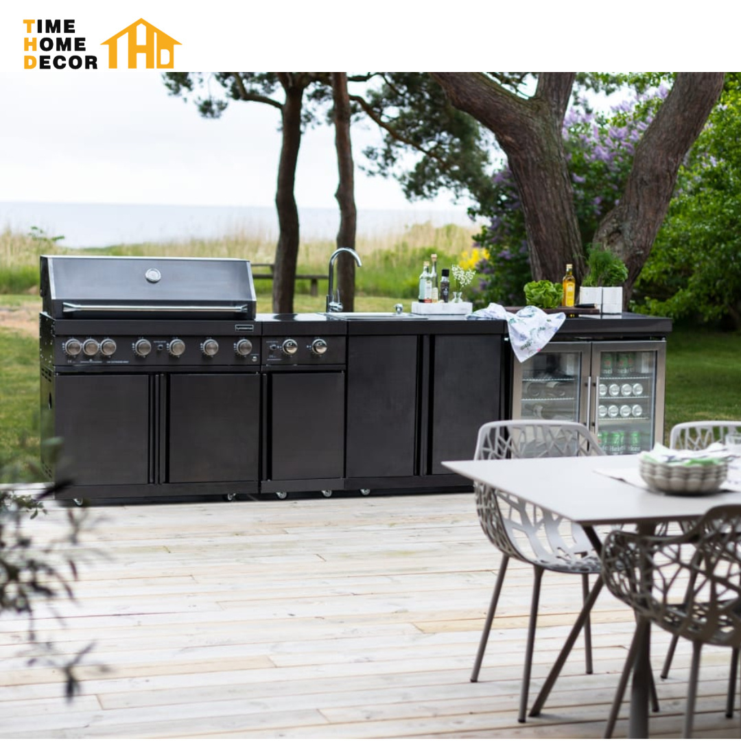 Hot Sale Modular Built In Barbecue Grill Outdoor Living Outdoor Kitchen Cabinets Stainless Steel with Laminate