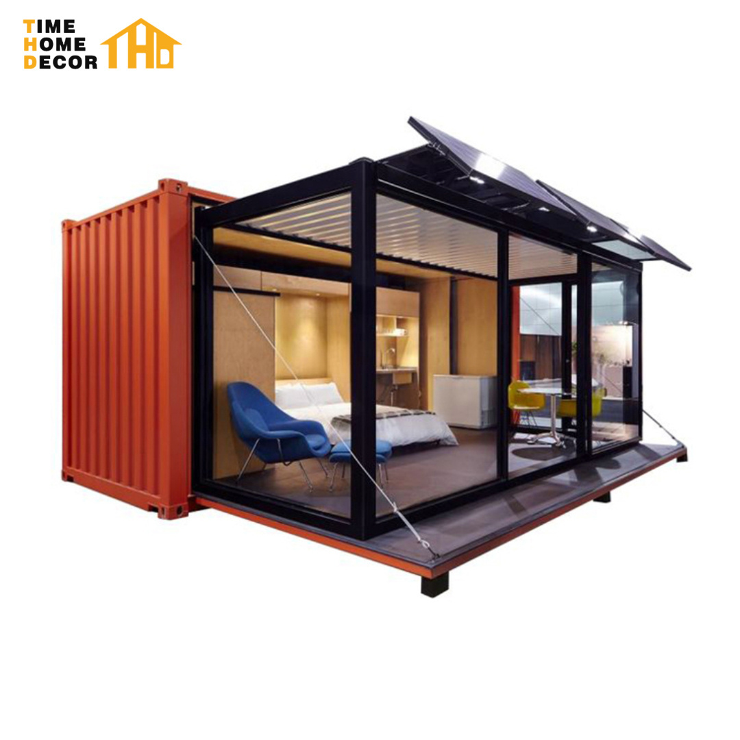 Modern Prefabricated House Container 2 Bedroom Mobile Container House With Container Pool