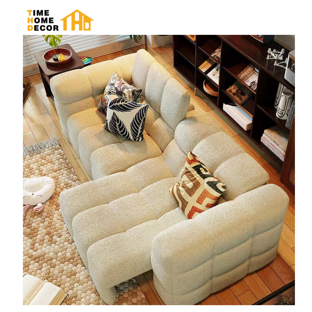 Home Furniture Free Combination Velvet Sofas Modern Style Sectional Velvet Boucle Modular Sofa Set Boucle Electric Sofa Bed