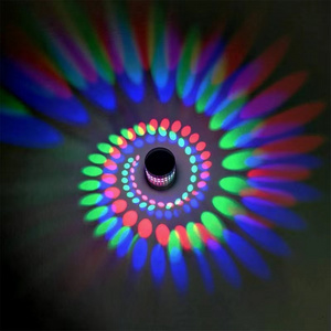 LED Spiral Hole Wall Light 16 Colors With RGB Remote Control Suitable For Hall KTV Bar Home Decoration Art Led Wall Lamp