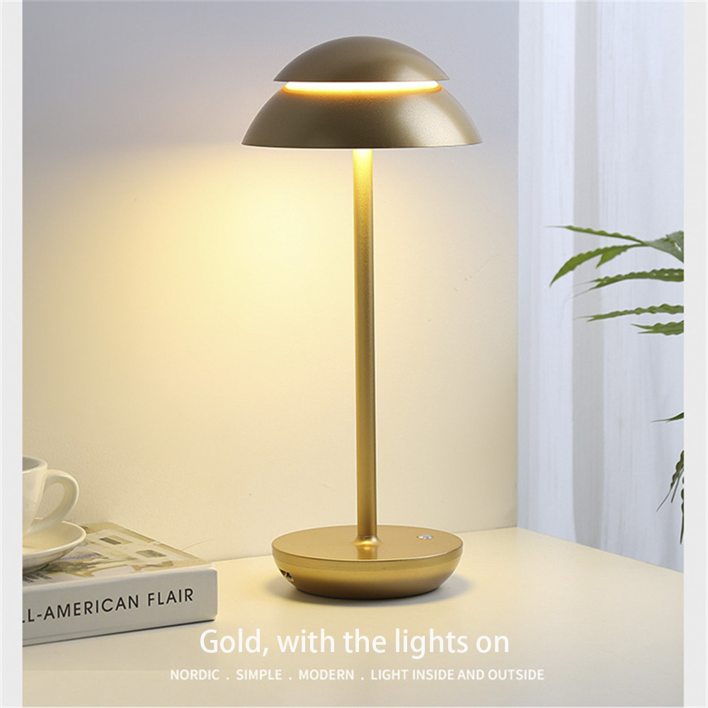 Table Lamp LED Touch Sensor Desktop Night Light Rechargeable Wireless Reading Lamp for Restaurant Hotel Bar Bedroom Decor Light