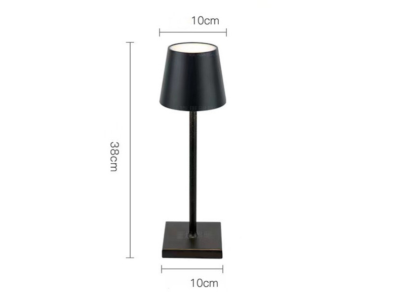 Bar Hotel Cordless Table Lamp LED Metal Desk Lamp USB Rechargeable Brightness Night Light Lamp for Restaurant Bedroom Dormitory