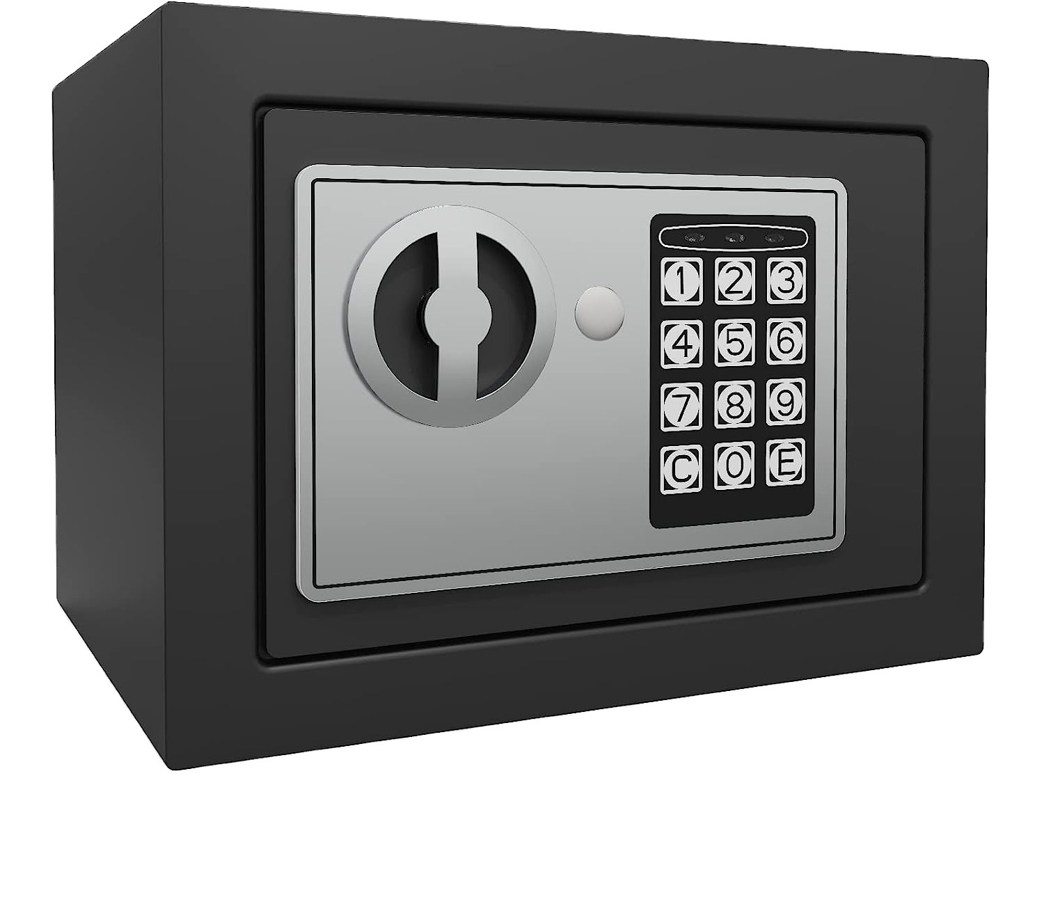 Safe Box Digital Electronic Security Keypad Mini Small Safes with Grey Safe And Lock Box for Home Office Travel Business Use