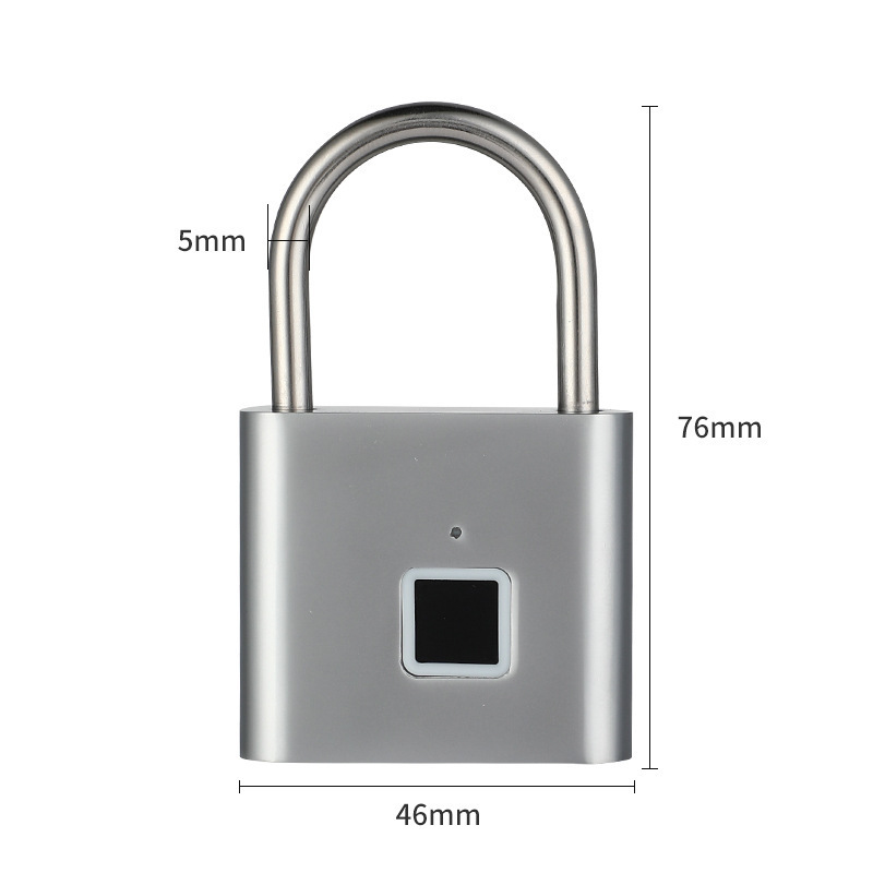 Smart Digital Alarm Fingerprint Pad Lock And Smart Biometric Fingerprint Padlock