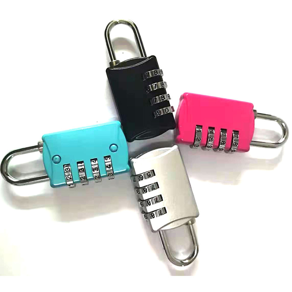 Duty 4 Digit Zinc Alloy Colour Keyless Password Number Code Gym Digital Combination Padlock For Locker Cabinet