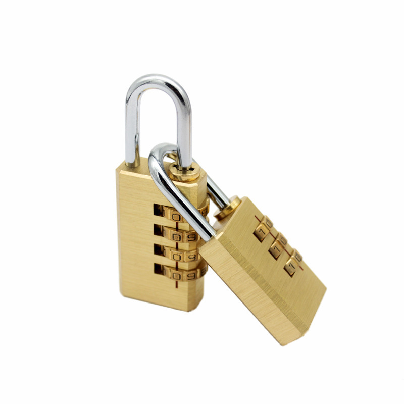 High Quality Luggage 4 Digit Small Brass Padlock Luggage 4 Digit Small Brass Padlock