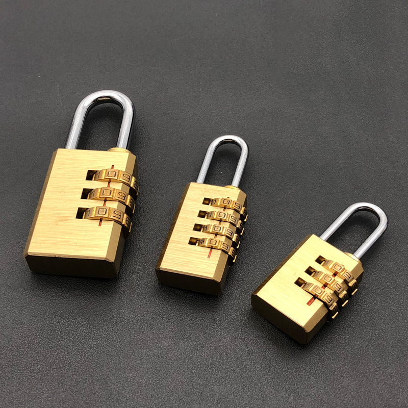 High Quality Luggage 4 Digit Small Brass Padlock Luggage 4 Digit Small Brass Padlock