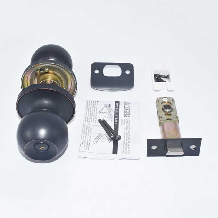 American Style Tubular Knob Lock Privacy Passage Function Interior Door