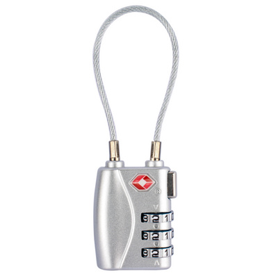 Wholesale Travel Retractable Password Cable Lock Luggage 3 Digit Combination TSA Lock