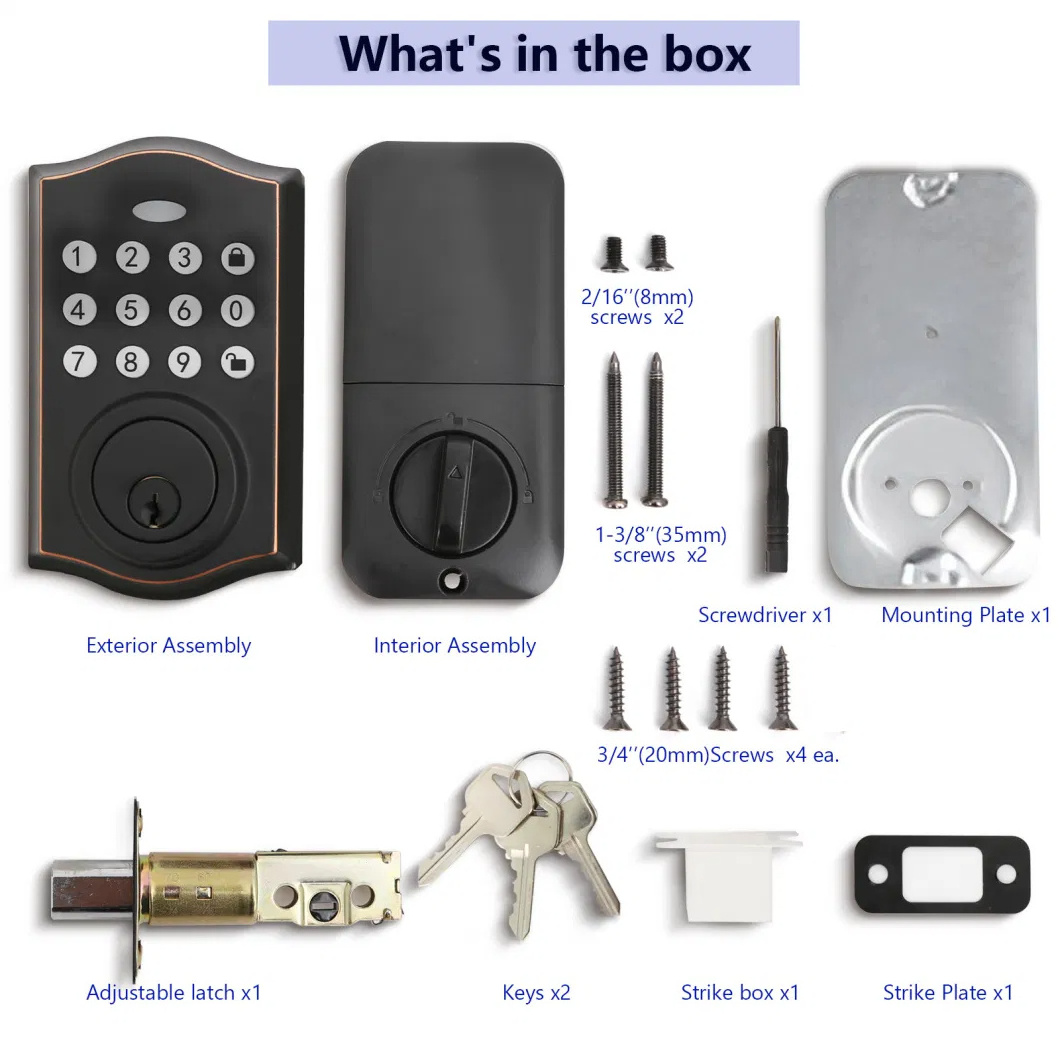 New Design European TTlock App Passcode Smart Cylinder Door Lock for Home Apartment