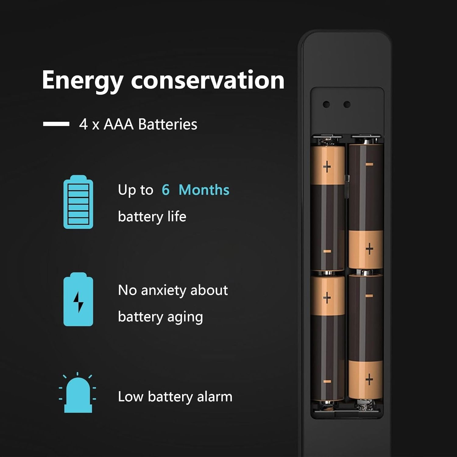 Keyless Entry Door Lock -Fingerprint Digital Keypad Door Lock for Aluminum Swing Door (Black)