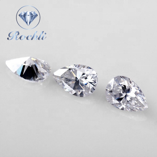 High quality pear cut moissanite 1carat diamond stones DE color 8*5mm white synthetic moissanite diamond