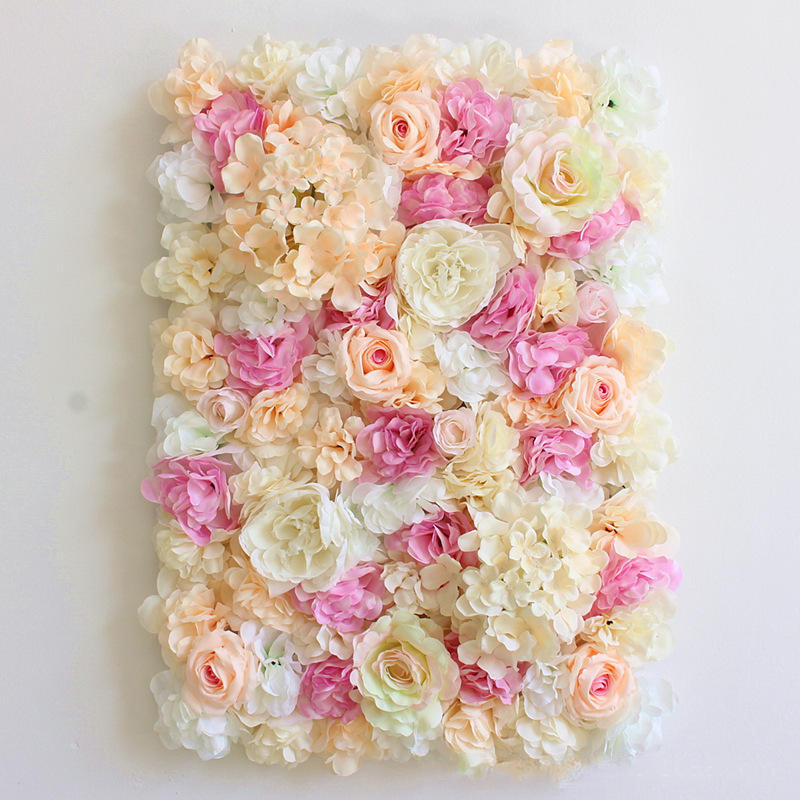 Cloth Base Flower Backdrop Wedding Decor Flower Panel Wall Decoration Custom Floral Roses Peonies Artificial Flowers Wall