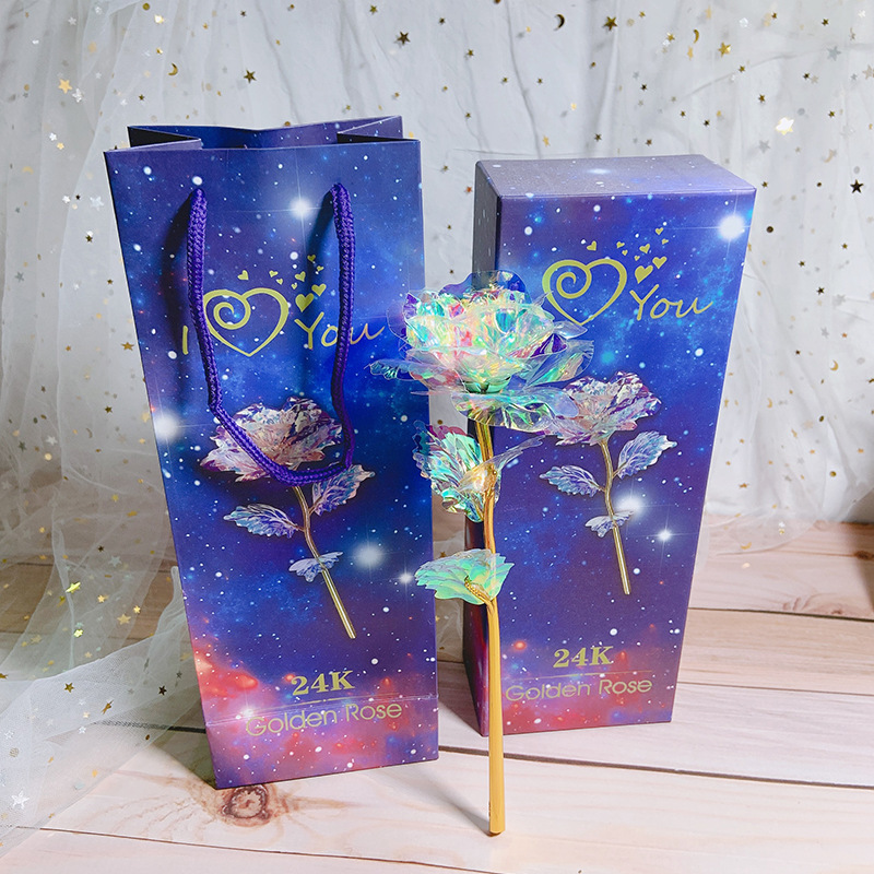 2021 New product ideas galaxy forever rose galaxy rose 24k galaxy rose valentine's day