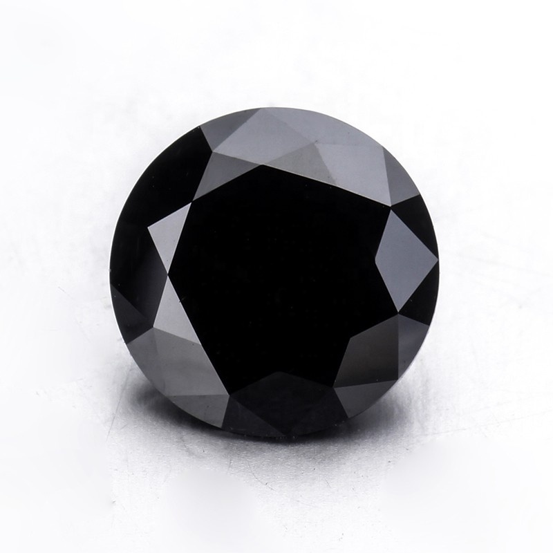 Wholesale synthetic black moissanite diamond 1carat 6.5mm loose moissanite