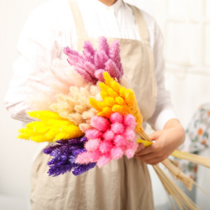 Custom Packaging Pink White Beige Dry Pampas Grass Large Fluffy Natural Wedding Decor Preserved Dried Flower Pampas Grass