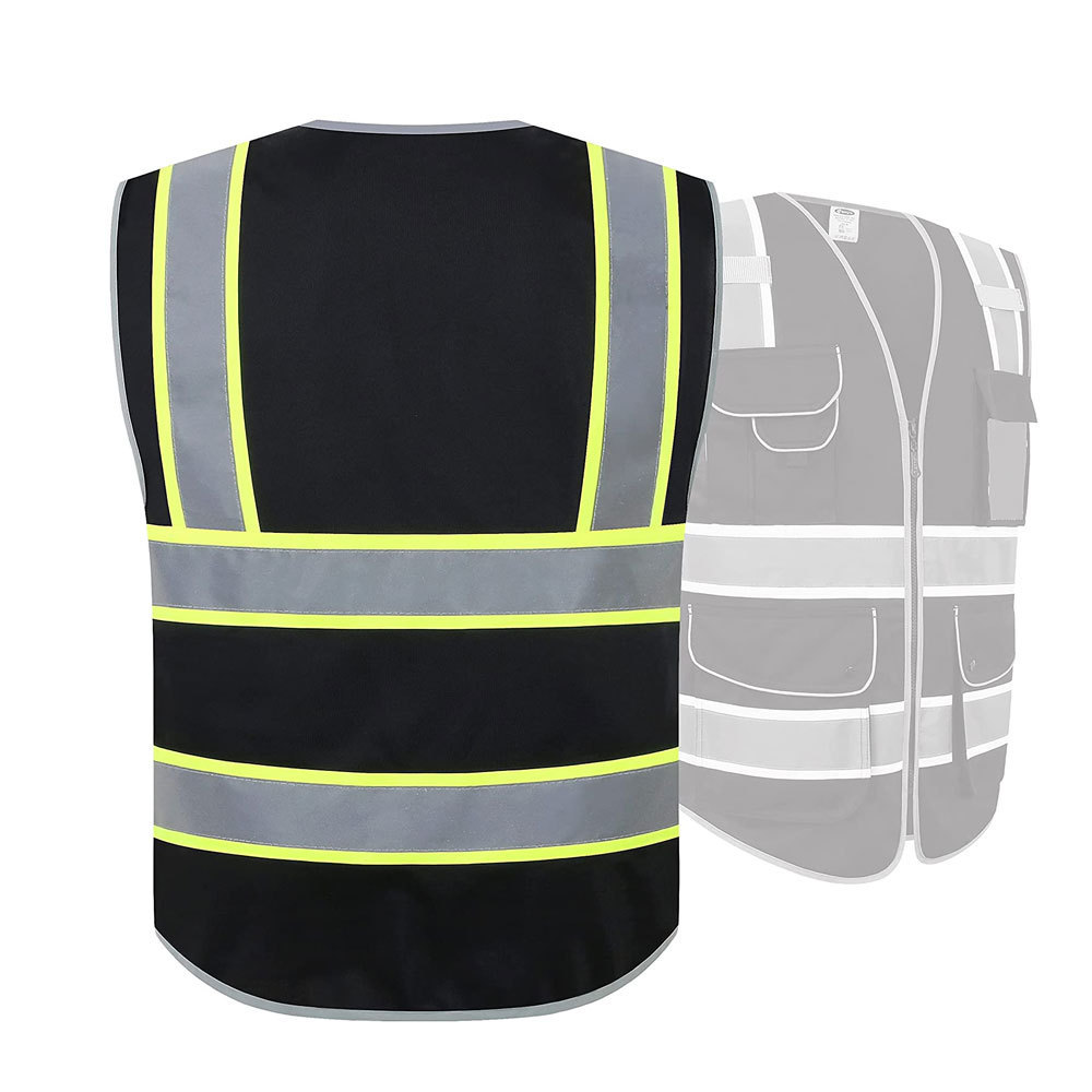 High Quality Multi Pockets Hi Vis Vest Customized Reflective Vest Night Safety Construction Road Work Safety Vest