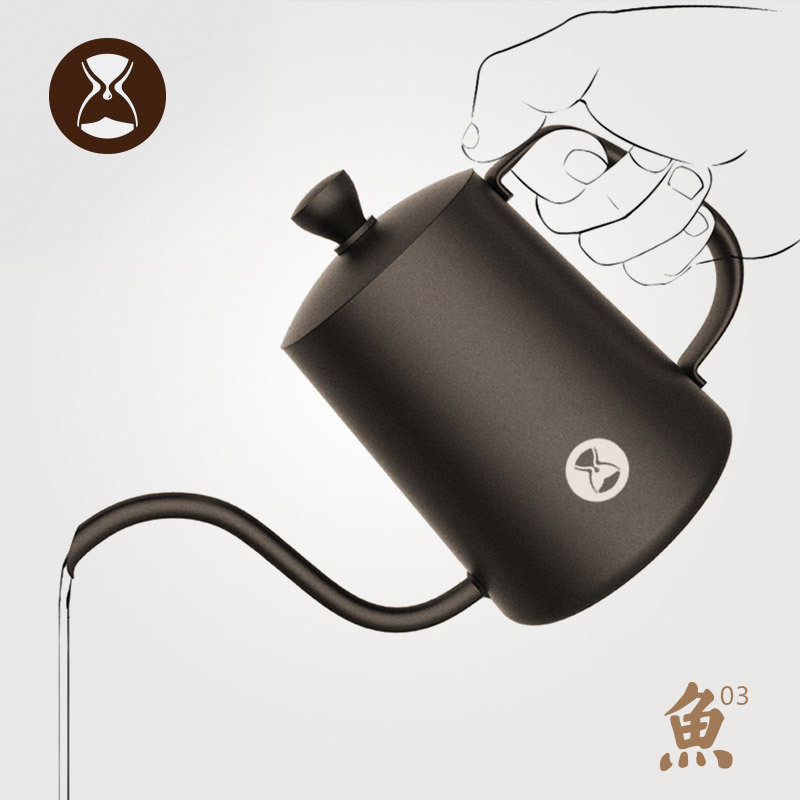 600ml TIMEMORE Fish03 Pour-over Kettle High Quality Portable Kettle Drip Coffee Tea Pot for Water