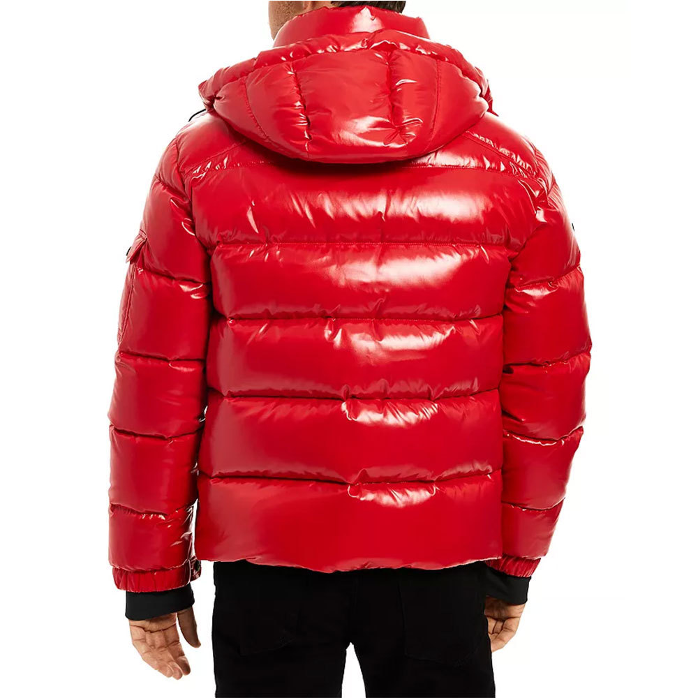 custom casual winter shinny puffy red jackets for men / top quality unisex fashion new style bubble puffer jackets