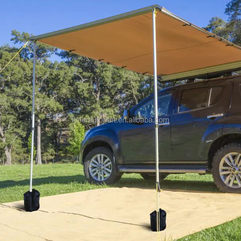 Pickup Side Rear Awning Tent With Roof Installation Easy Waterproof Canopy Custom Logo Thickened Silver Coating Material For Suv