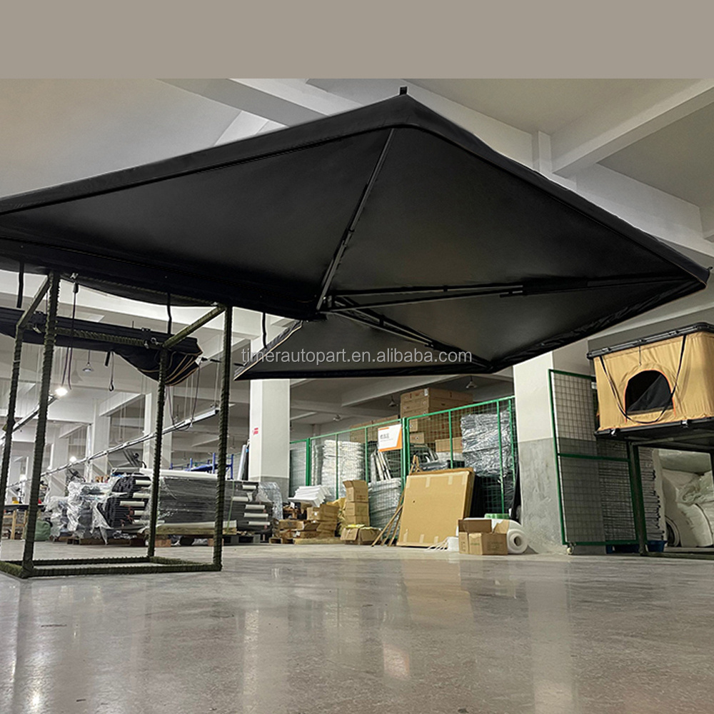 Outdoor Shade Canopy Camping Awning Sail Shade Canopy Outdoor Roof Top Waterproof Canopy With LED Light