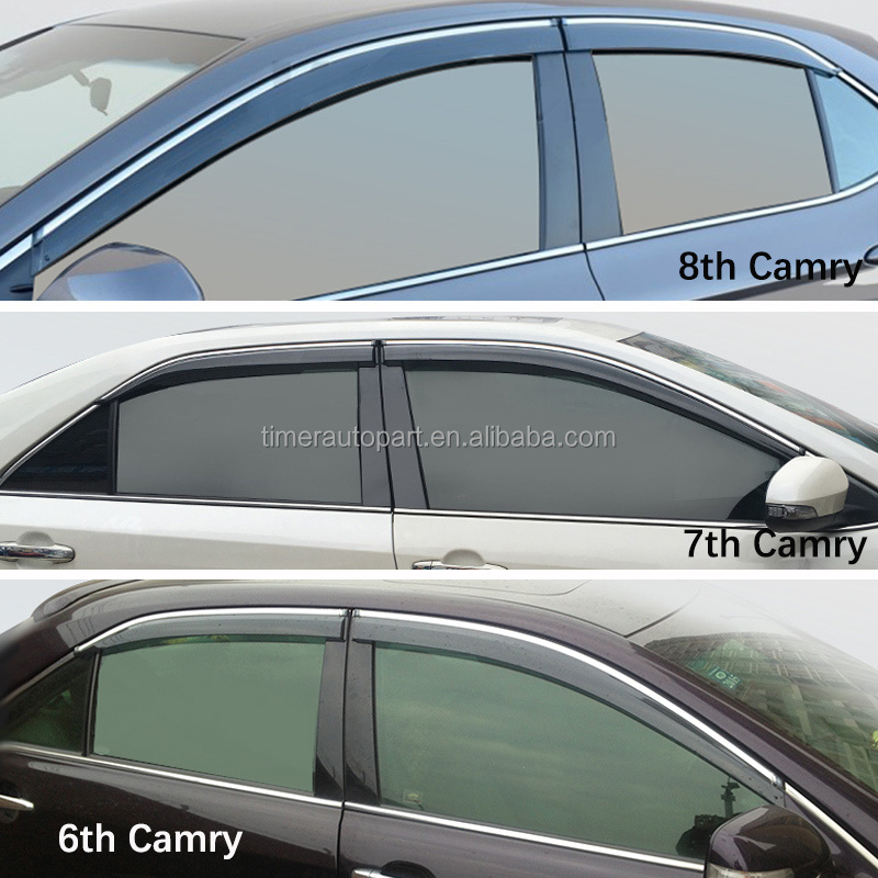 Wholesale Car Door Visor Rain Guards For 2005 2014 Toyota Camry 2006-2021 Window Visors Sun Vent Wind Deflectors