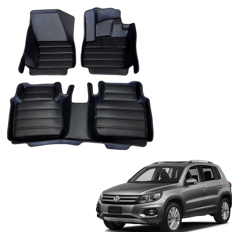 HFTM Original decorative Car Mat Hot Pressed PU+Leather Car floor Mats For Volkswagen Tiguan 2016+ cheap Accessories Car Mat